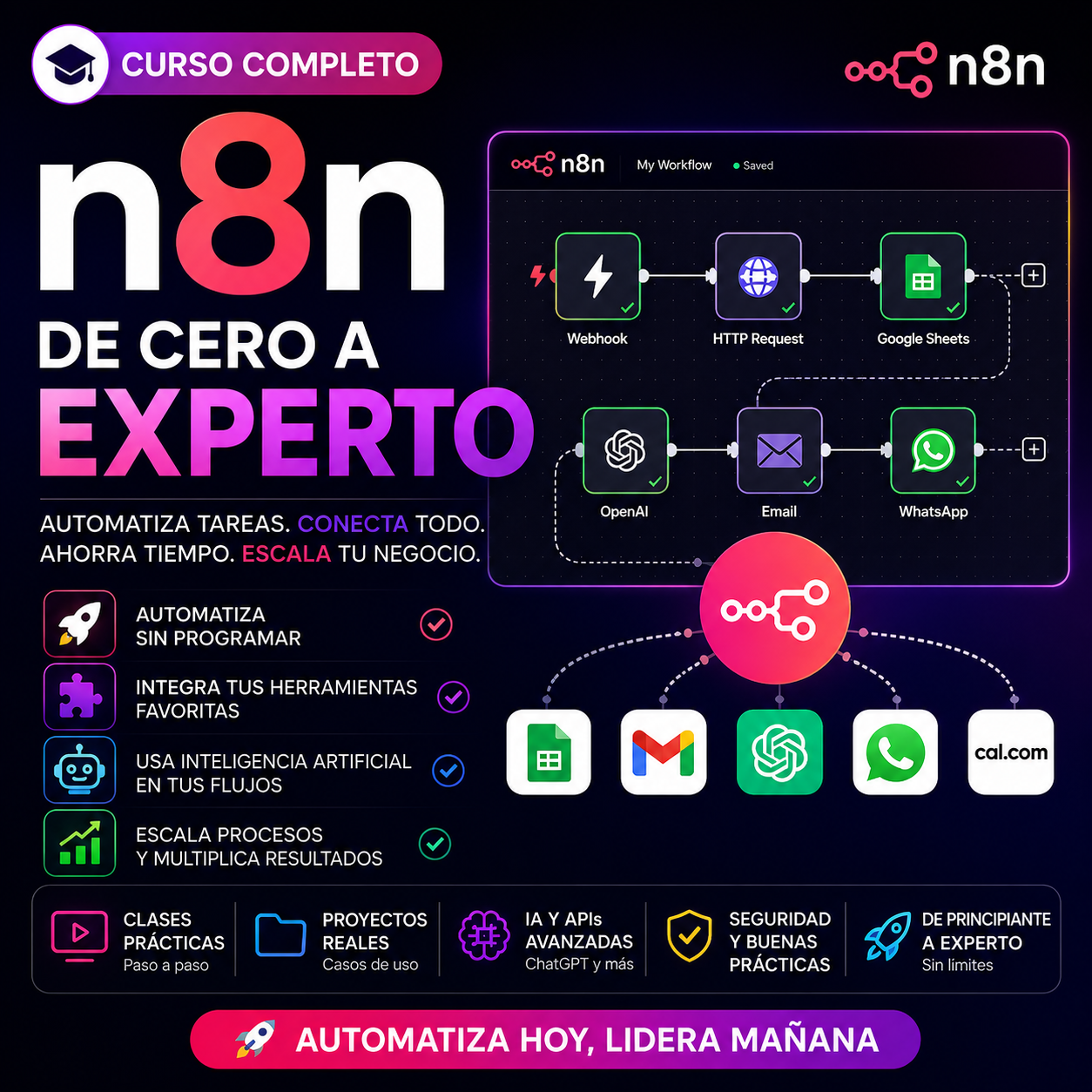 Curso Completo de N8N: De Cero a Experto en Automatización e IA
